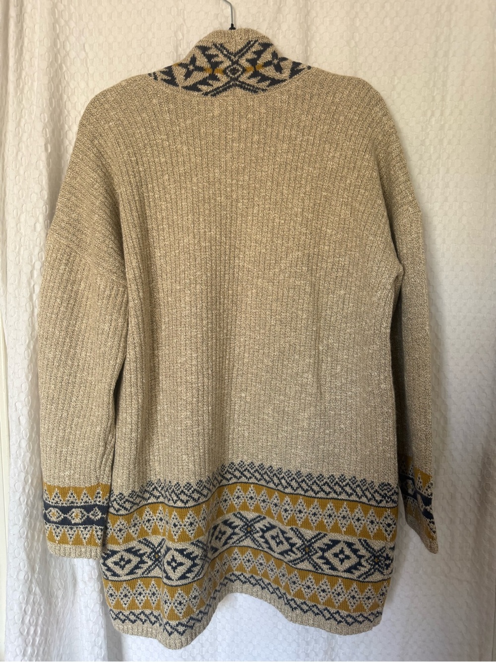 Lucky Brand Southwestern Open Front Cardigan Sweater Large NWT - Picture 3 of 7